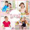 Kids Play Table and Chair Set Children Multi Activity Desk Chair Furniture Pink