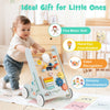Toddlers Push Toy Montessori Walker Toy with Wheels-Green
