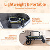 Pet Stroller Pushchair 2-in-1 Folding Dog Cat Walk Travel Carrier for Car Rides