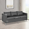 Faux Leather Upholstered Sofa Convertible Sectional Sofa Couches Living Room
