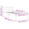 Lechnical Bed Frame Wax Brown 90x190 Solid Wood Pine,Bed Frame,Bed L6R1