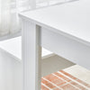Modern 3Pcs Dining Bench Set Table+ 2 Bench Dining Room Kitchen for Small Space