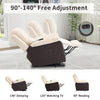 Electric Recliner Massage Heated Vibration Sofa Reclining Lounge Armchair Beige