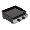 Gas Plancha BBQ Grill with 2 Stainless Steel Burner Hot Plate Portable Cooking