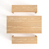 3 Pieces Dining Table and Chair Set Compact 2 Benches Wood Kitchen Furniture UK
