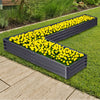Outdoor Garden Metal Raised Vegetable Planter Flower Trough Herb Grow Bed Box