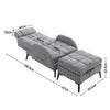 Adjustable Recliner Armchair Single Sofa Living Bedroom Lounge Chair Footstool