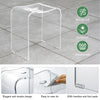 Acrylic Stool Seat 250lbs Clear Acrylic Shower Stool Waterproof Transparent