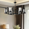Vintage Industrial Style Chandelier Metal Geometric Cage Ceiling Pendant Lights