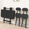 Small Foldable 60/70/80cm Dining Table And Chairs Bistro Set Breakfast Kitchen