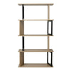 4 Tier Wood & Metal Floor Standing Bookcase Storage Display Rack Shelving Unit