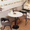 Sleek Marble Round Bar Table Dining Table Black Gold Leg Lounge Bar Office Home