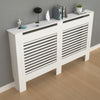 92cm Tall Radiator Cover White Grey Traditional MDF Wood Cabinet Grill Cover