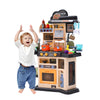 Kids Play Kitchen Pretend Kitchen Toy Set Cooking Role Gift w/Lights Sounds Gift