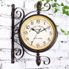 Outdoor Garden Paddington Station Wall Clock Double Sided Hanging Bracket Clocks