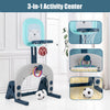 Basketball Hoop Soccer Set, 3-in-1 Kids Basketball Stand Sports Activity Center
