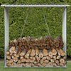 Wood Log Store Heavy Duty Steel Fireplace Garden Wooden Firewood Storage Durable