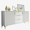 140cm Sideboard Cabinet I Storage Cupboard I Modern Buffet I White I Gold Legs