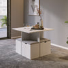 Kitchen Dining Table Set w/4 Storage Seats Compact Space Saver Modern