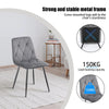 Set of 4 Velvet Dining Chairs Padded Seat Metal Legs Kitchen Home Office UK