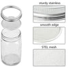 CLEAR Sprouting Mason Jar+Lid+Stand,Glass Seed Sprouter Kit Stainless Steel 16OZ