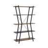 Slim Waist Shape Bookcase LivingRoom Rustic Display Shelves Storage Unit Divider