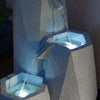 Solar Power LED Lit White Serenity Cascade Outdoor Garden Water Fountain Feature