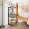 3 Tier Tall Metal Plant Stand Indoor Plant Table Display Shelf w/ Drawer