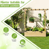 Indoor Outdoor Wood Planter with Arch Trellis & Hanging Roof-Natural