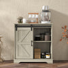 Sliding Barn Door Sideboard Storage Cabinet Coffee Bar TV Stand Farmhouse Style