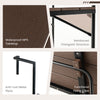 Folding Balcony Railing Table Space-Saving Patio Hanging Table Side Table
