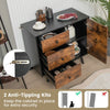 Industrial Storage Cabinet Floor Standing Wooden Sideboard Accent Side Cabinet