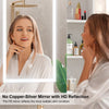 LED Lights Bathroom Mirror Cabinet Battery Powered Extra Large Storage Cabinet