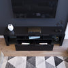 Modern TV Stand 2 Drawers Storage High Gloss Cabinet Sideboard RGB LED Light