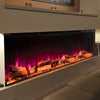 LED Fireplace Media Wall Fire Wall Mounted / Standing Electric Heater 40-100in