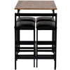 High Table & Chair Set Bar Kitchen Dining Breakfast Furniture Padded Stools 5PCS