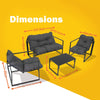 Solterra Four Piece Garden Furniture Set 2 Armchairs, Sofa & Coffee Table