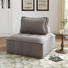 Luxury Padded Square Footstool Pouffe Style Stool Chair Wood Frame with Cushion