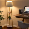 3 Tier LED Floor Lamp Industrial Tall Lamp Bedroom Reading Office w/Marble Shelf