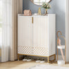 Shoe Storage Cabinet with Drawer & Doors 5-Tier Shoe Rack for Entryway White