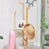 Clothes Coat Hat Rack Tree Stand Shelf Wooden Hanger Organizer 3 Layer 10 Hooks