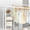 HEAVY DUTY CLOTHES RAIL 120KG LOAD STURDY CLOTHES RACK WITH SHELFS & SHOE RACK