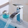 Basin Sink Mixer Chrome Tap BathroomSink Counter Waterfall Mono Faucet Silver UK