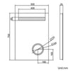 LED Bathroom Mirror with Shaver Socket Illuminated Lights 3X Magnifying Button
