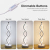 Modern Bright Spiral LED Table Lamp Desktop Home Decor Night Bedside Lantern New