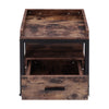 Industrial Side Table Bedside Cabinet Drawer Shelf Storage Bedroom Lamp Stand UK