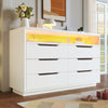 6 Drawer Chest of Drawers Storage Bedroom Living Room Cabinet with LED Lights