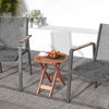 Patio Wooden Side Table Outdoor & Indoor Folding End Table X-shaped Frame