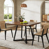 Square Dining Table for 4 People, 31.5'' Small Dining Room Table with Metal Base