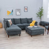 L-Shaped Corner Sofa, Sectional Couch with Built-in USB Port Chaise